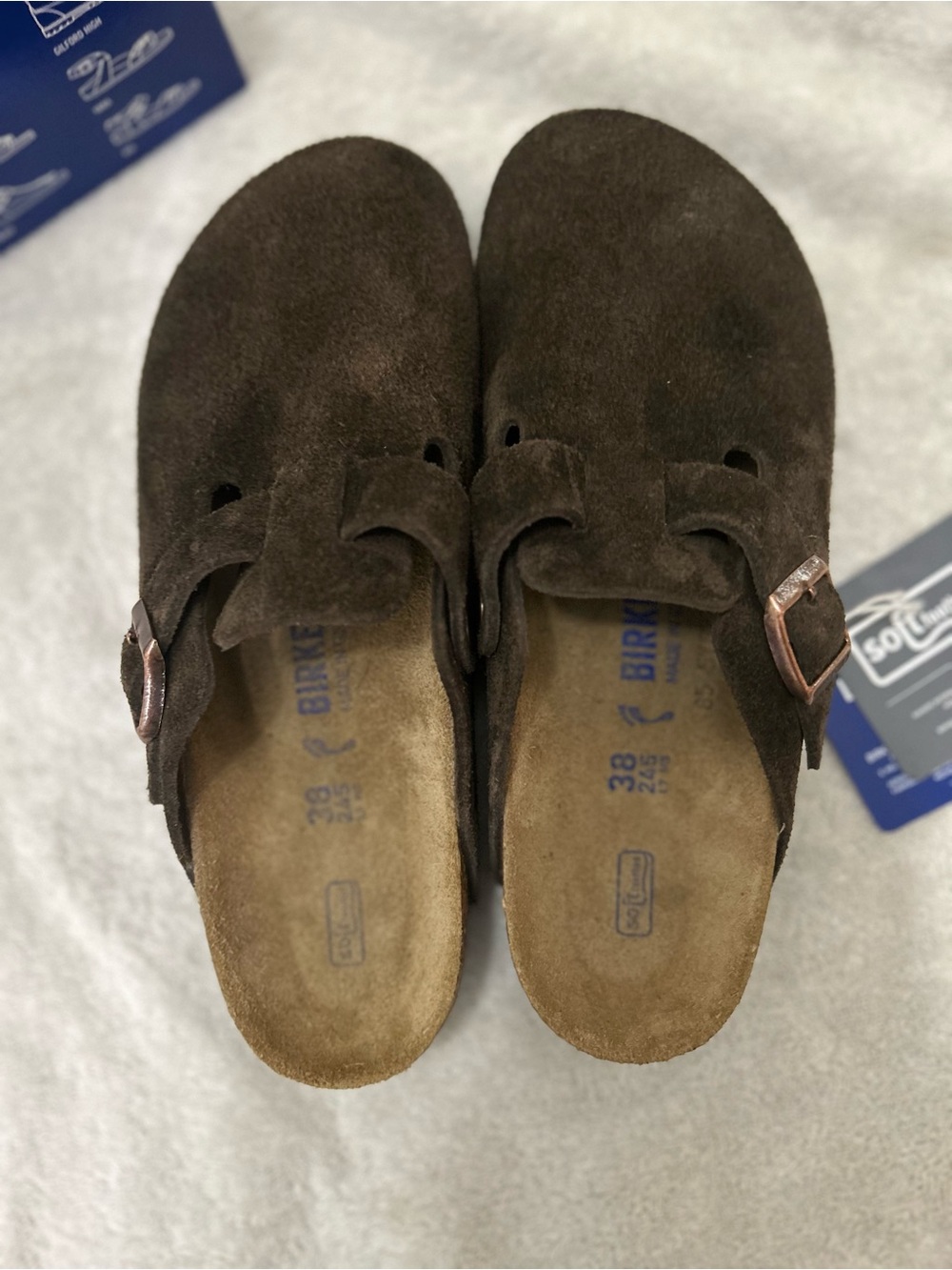 Birkenstock Bostons Soft Footbed in Mocha sz 38N - Picture 2 of 8